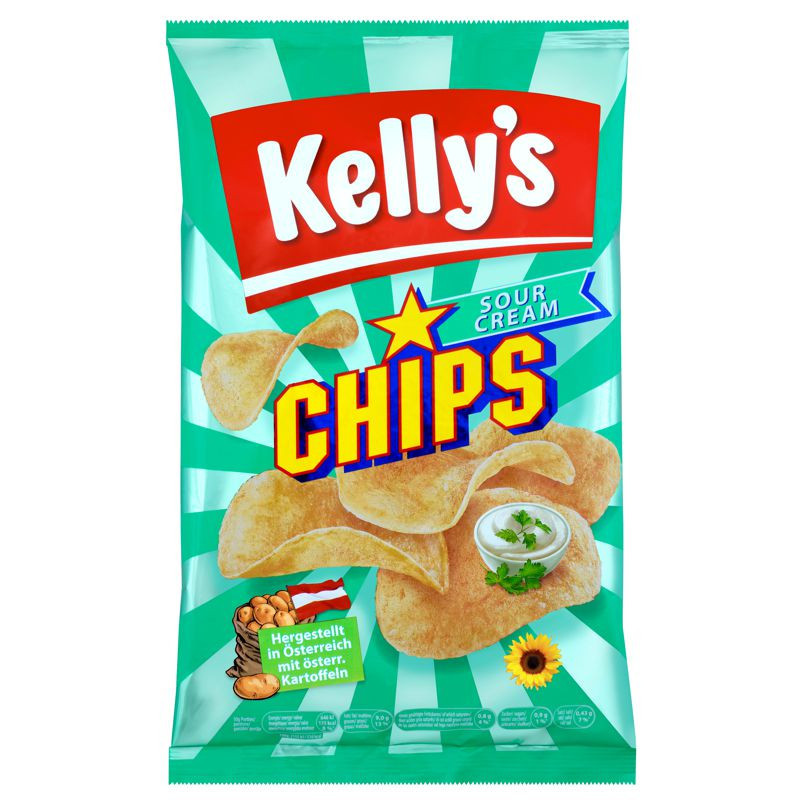 Kellys Chips Sour Cream 150g knusprig und würzig